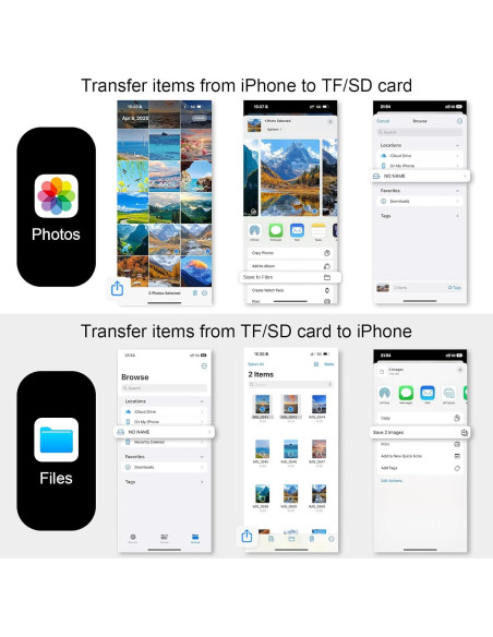 Adaptador Lector de Tarjeta Micro SD USB C FiveBox - Compatible iPhone 16, 15, Samsung