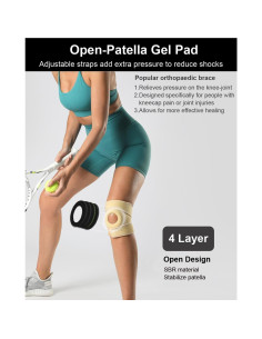 Férula de Rodilla SUJAYU Ajustable para Alivio de Dolor - Negro 2