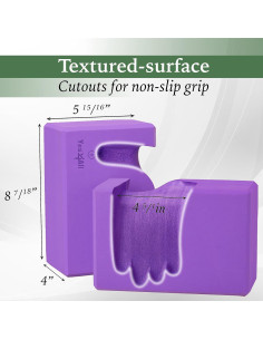 Bloques de Yoga Yes4All para Muñecas - 2 Piezas EVA Lavanda 2