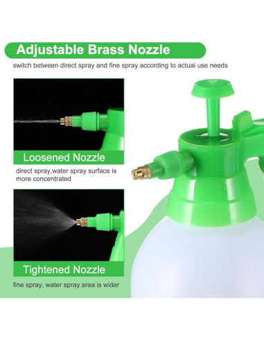 Nuogo Pulverizador Manual de Jardín 3 Pcs 2L Verde