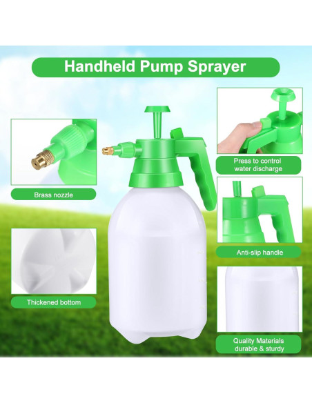 Nuogo Pulverizador Manual de Jardín 3 Pcs 2L Verde