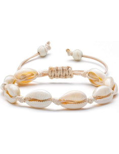 Pulsera de Conchas Puka Fesciory Ajustable para Mujeres 2