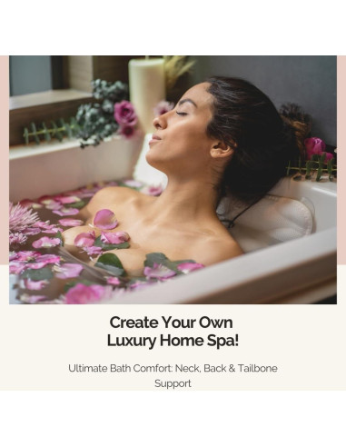 Almohada de Baño de Cuerpo Completo Monsuri - Malla Suave 121.92x40.01cm