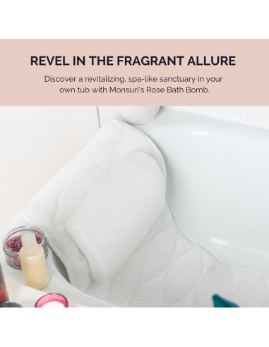 Almohada de Baño de Cuerpo Completo Monsuri - Malla Suave 121.92x40.01cm