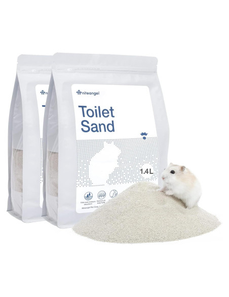 Baño de Arena para Hámster Niteangel 1.4L Azul - Suave y Efectivo