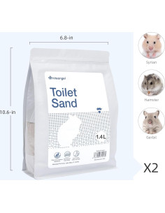 Baño de Arena para Hámster Niteangel 1.4L Azul - Suave y Efectivo 2