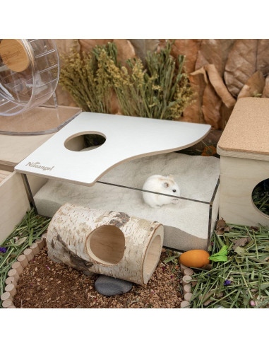 Baño de Arena para Hámster Niteangel 1.4L Azul - Suave y Efectivo