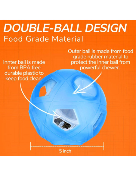 Pelota de Golosinas LumoLeaf 13cm para Perros Pequeños y Medianos Pelota de Golosinas LumoLeaf 13cm para Perros Pequeños y Medianos