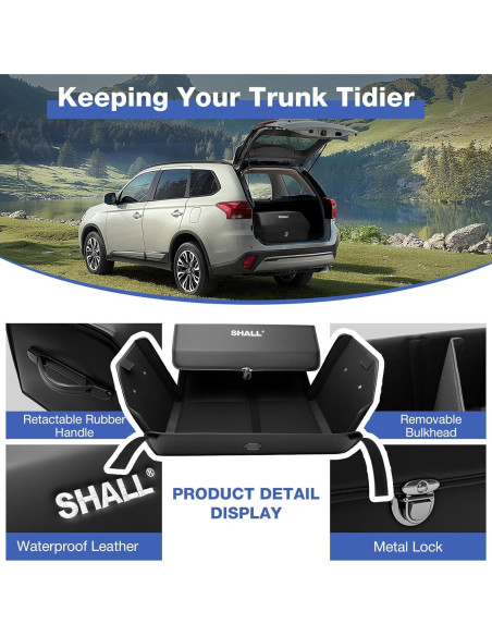 Organizador de Maletero Plegable SHALL 45L Negro para Coche