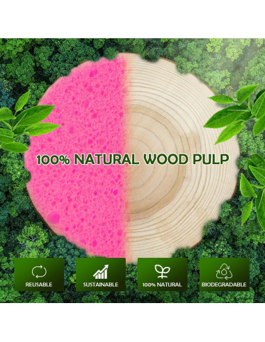 Esponjas Faciales Comprimidas AIDEA 48 Unidades Rosa