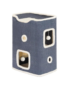 Casa para Gatos Ampliada Hannadepot 2 Niveles con Almohadilla