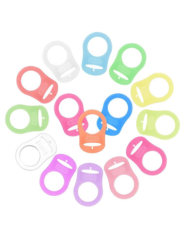 15 Clips de Chupete de Silicona Patelai para Bebés Coloridos