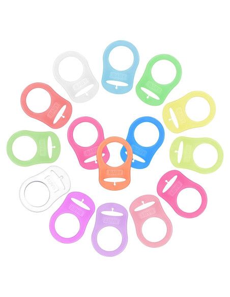 15 Clips de Chupete de Silicona Patelai para Bebés Coloridos