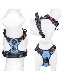 Arnés para Perros PHOEPET XS Azul Bebé Reflectante Ajustable 2
