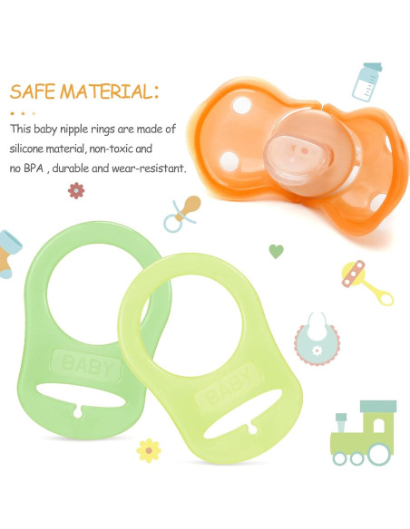 15 Clips de Chupete de Silicona Patelai para Bebés Coloridos