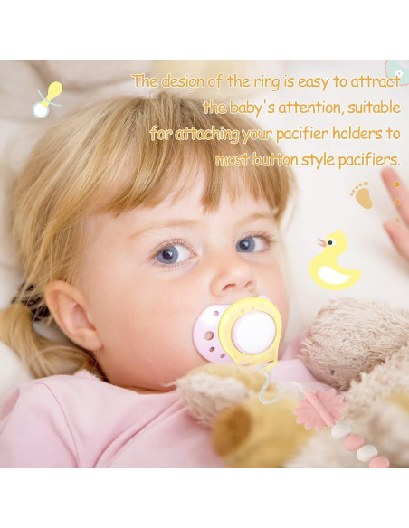 15 Clips de Chupete de Silicona Patelai para Bebés Coloridos