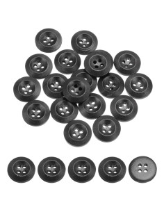 80 Botones de Madera Redondos 20mm uxcell Negro para Costura