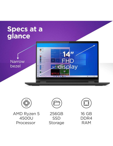 Laptop 2 en 1 Lenovo Flex 5 14" AMD Ryzen 5 16GB 256GB SSD