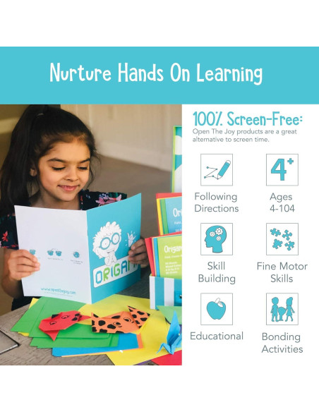 Kit de Origami Open The Joy - 150 Papeles de Doble Cara