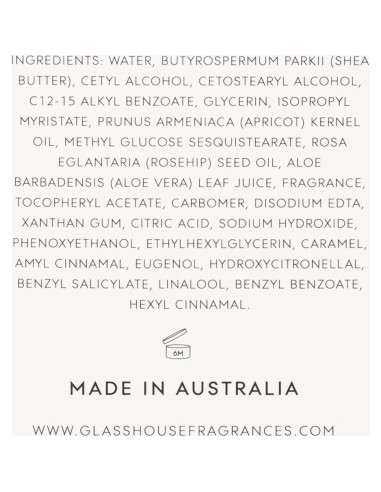 Crema de Manos Glasshouse Fragrances 100 mL Gardenia Hidratante