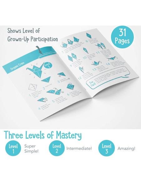 Kit de Origami Open The Joy - 150 Papeles de Doble Cara