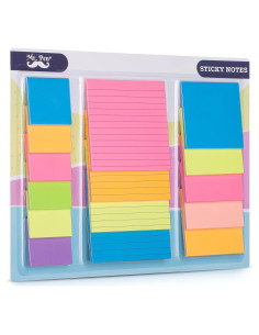 Juego de Notas Adhesivas Mr. Pen 15 Piezas Colores Brillantes