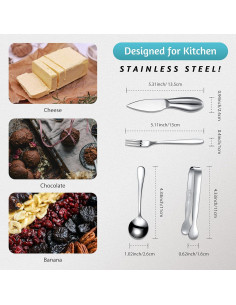 Juego de 14 Utensilios de Cocina Patelai - Cuchillos, Cucharas y Tenedores 2