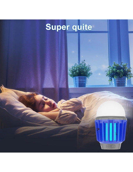 Asesino de Mosquitos Eléctrico Wisely - Paquete de 3, Recargable USB-C