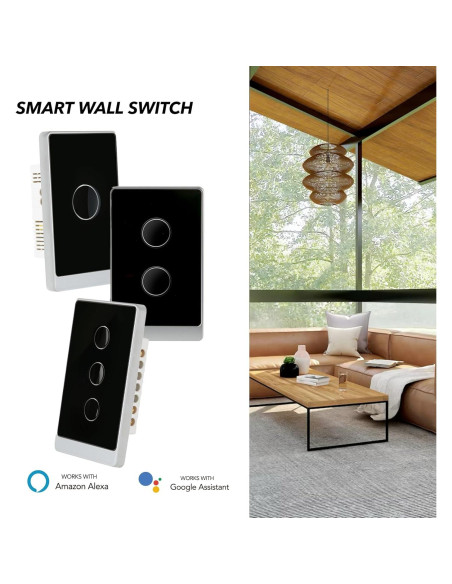 Interruptor de Luz Inteligente NillWay 1 Gang WiFi 2.4GHz Negro