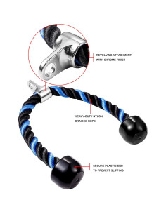 Cuerda de Tríceps AWEFRANK 68.58 cm Antideslizante para Gimnasio 2