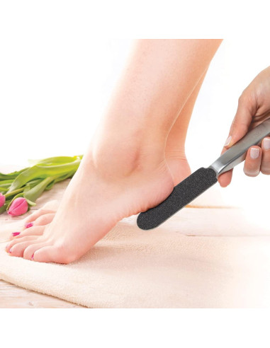 Kit Lima Pedi Acero Inoxidable ForPro - 6 Tiras Relleno 80/180 Granos