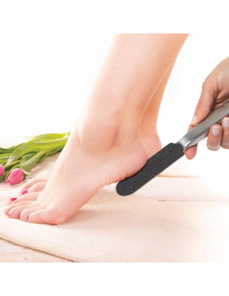 Kit Lima Pedi Acero Inoxidable ForPro - 6 Tiras Relleno 80/180 Granos