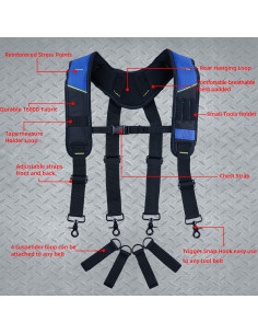 Cinturón de Herramientas KUNN con Tirantes y Pulsera Magnética 2