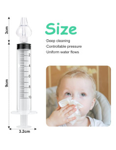 Irrigador Nasal para Bebé Vicloon 2PCS Silicona Reutilizable 2