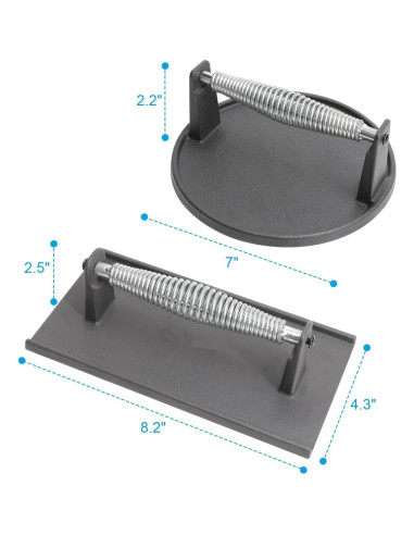 Prensa de Hamburguesas y Tocino SafBbcue Hierro Fundido 7" y 21x10 cm