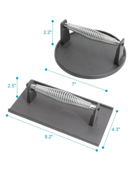 Prensa de Hamburguesas y Tocino SafBbcue Hierro Fundido 7" y 21x10 cm Prensa de Hamburguesas y Tocino SafBbcue Hierro Fundido 7" y 21x10 cm