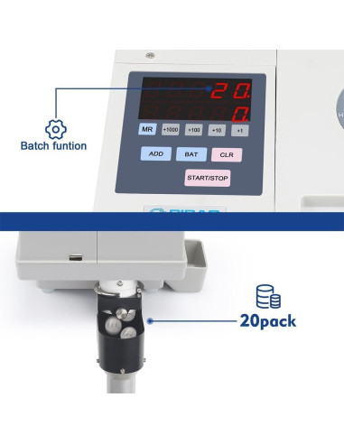 Contador de Monedas Ribao CS-10S 2000 Capacidad 1800/min