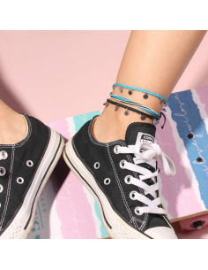 Tobilleras Impermeables FANCY SHINY con Monedas Trenzadas 2