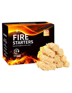 Encendedores Naturales KACHUAN BEAR 60pcs para BBQ y Chimenea