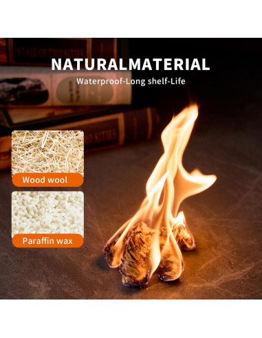 Encendedores Naturales KACHUAN BEAR 60pcs para BBQ y Chimenea