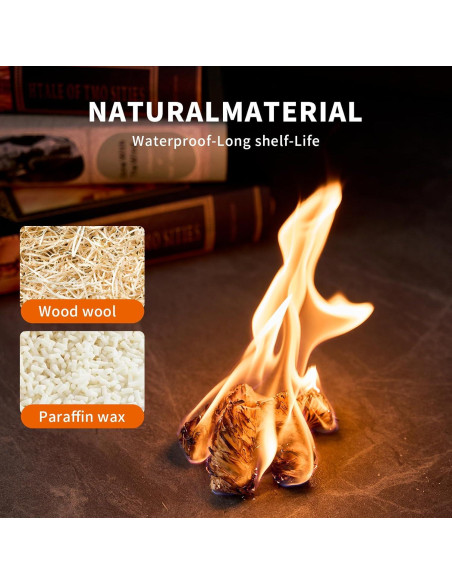 Encendedores Naturales KACHUAN BEAR 60pcs para BBQ y Chimenea