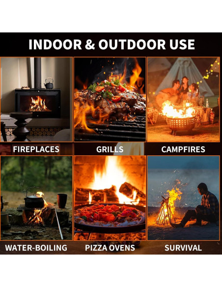 Encendedores Naturales KACHUAN BEAR 60pcs para BBQ y Chimenea