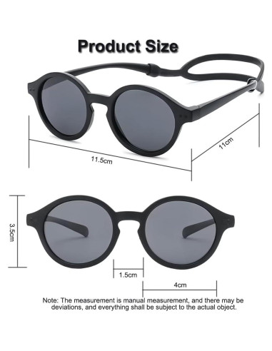 Gafas de sol polarizadas FBHLZ UV400 para bebés 0-12 meses