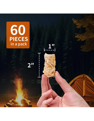 Encendedores Naturales KACHUAN BEAR 60pcs para BBQ y Chimenea