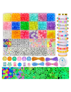 Kit de Fabricación de Pulseras DULEFUN - Cuentas Brillantes y Luminiscentes