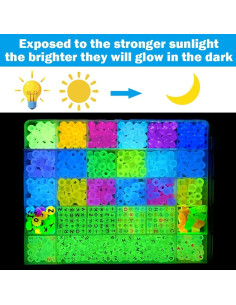 Kit de Fabricación de Pulseras DULEFUN - Cuentas Brillantes y Luminiscentes 2
