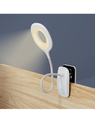 Luz de Lectura Clip On GCDFGV Recargable USB 5W Blanca
