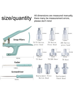 Juego de Botones LYNDA con Alicates - 300 Piezas Verde 2