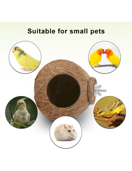 Nido de Cría para Aves Hypeety de Coco Natural 10-15cm