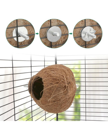 Nido de Cría para Aves Hypeety de Coco Natural 10-15cm